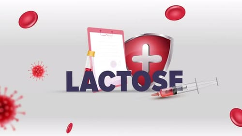 Medical Lactose Infographic Icon Background