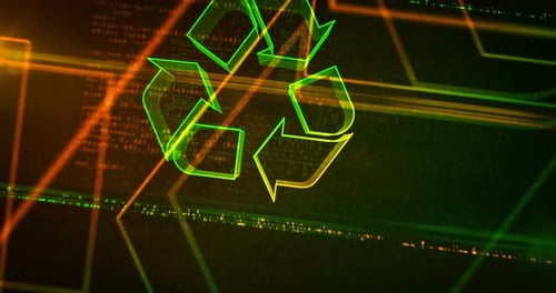 Symbol für Recycling, Ökologie, Schleife, nahtloser Tunnel