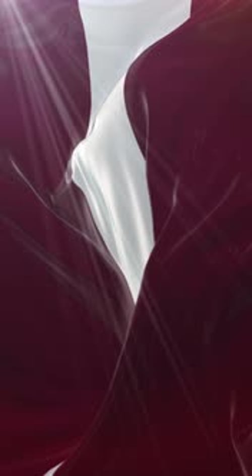 Elegant Flowing Fabric Reveal with Light Rays