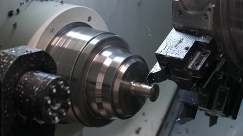 CNC-Drehmaschine bei der Arbeit. Nr.2 4k 50p
10bit AppleProRes