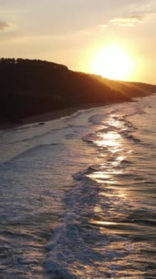 Sunset Sea Waves