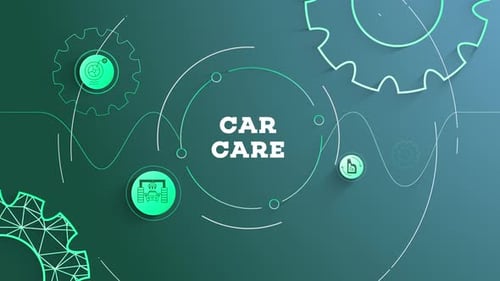 Infographic Car Care Background Looped