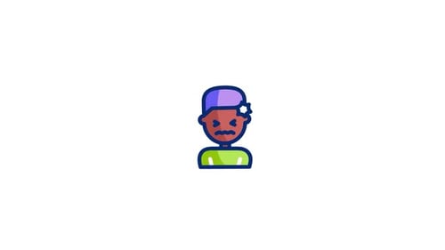 Animated Flat Design Headache Icon
