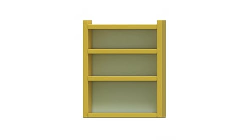 3D Bookshelf Rotating Animation with Minimalist Design