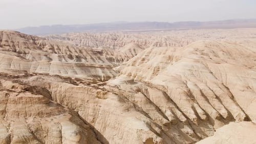 Aerial Shot of Canyon and Desert Mountain