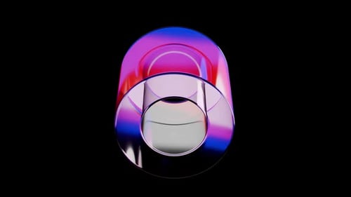 Animación en forma de bucle en forma de cristal. Animación en bucle. Fondo 3D. Resolución HD