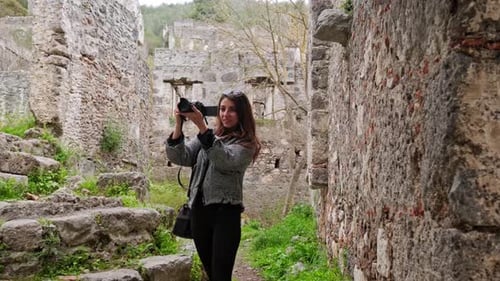 Travel Vlogger in an Ancient Ghost Village