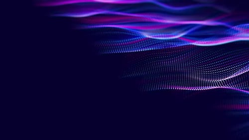 Tecnología futurista Wave Motion con DOF poco profundo Concepto de ciberespacio digital Onda abstracta con