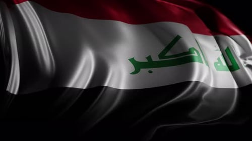 Flagge des Irak | Die Nationalflagge der Republik Irak | UHD | 60fps