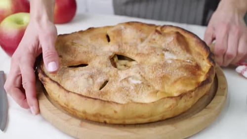 Fresh Baked Apple Pie Close Up