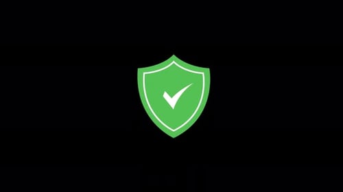 Animated Green Security Shield Checkmark Icon