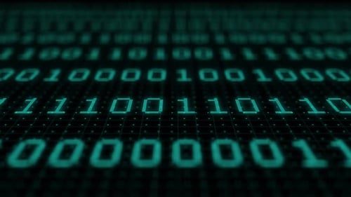 Abstrakte grüne Binärcode-Hintergrund