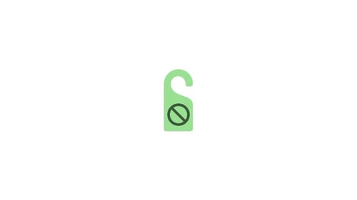 Do Not Disturb Door Hanger Icon Animation