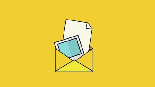Flat Design Email and Document Search Animation