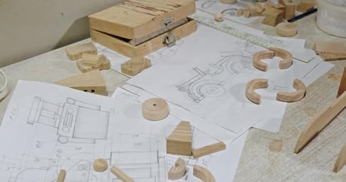 Interesting Creation Drawings the Concept of Wooden Toys for Manufacturing in the Home Workshop A