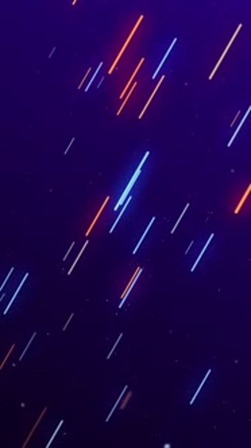 Abstract Neon Glowing Lines Particle Loop Background