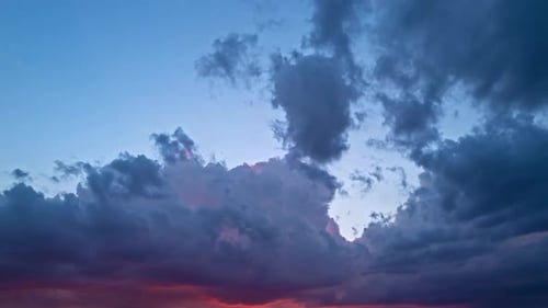 Sky Time Lapse Moving Clouds at Sunset Clouds Float Through the Evening Dusk Twilight Sky Time Lapse