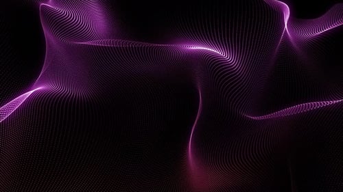 Abstract Glowing Particle Wave Flow Animation
