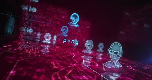 Gamer, Esport-Spielersymbole, Loop-Cyber-Konzept