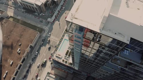 Uhd Aerial View Of Nashville Urban Landscape