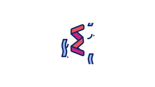 Animiertes Konfetti-Symbol