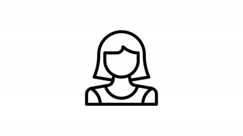 woman line icon animation