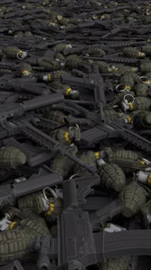 Flying Over Endless Weapon Pile Loop