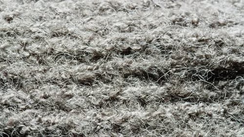 Knitted Warm Grey Sweater or Scarf Macro Close Up Texture Cozy Warm Composition of Wool Fabric