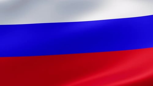 Animation 3D d'un drapeau national russe agitant