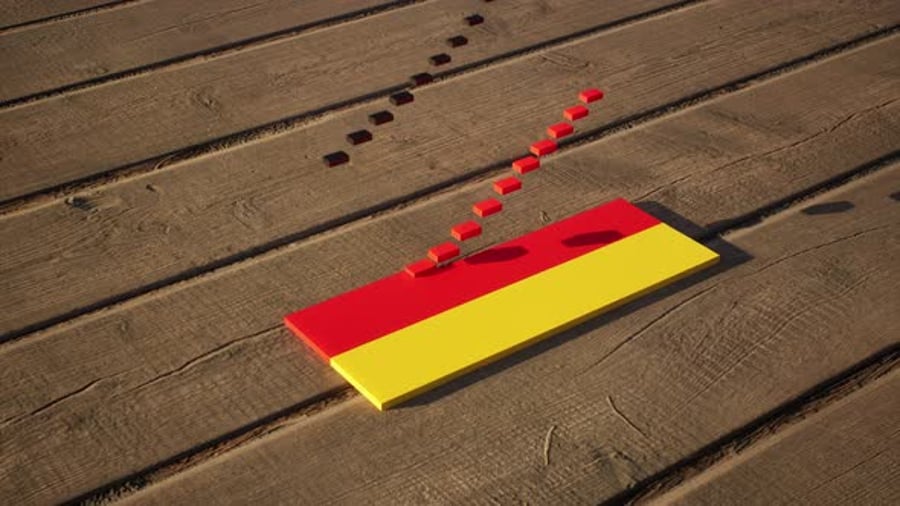 Bandera de Alemania - Cámara lenta, Motion Graphics Incluyendo: guerra ...