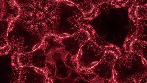 Abstract Red Particle Field Motion Background