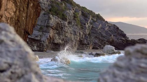 Sea Surf on a Rocky Shore