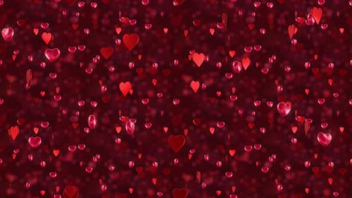 Love Hearts COMBO Loop Tile falling Background. This romantic 3d animation for Valentines day is loo
