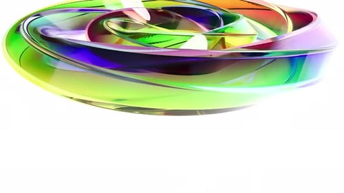 Verre rond brillant arc-en-ciel 3D capable de faire des boucles infinies