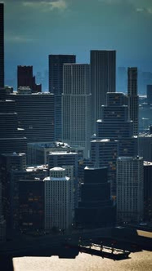 Cityscape View From Building Top