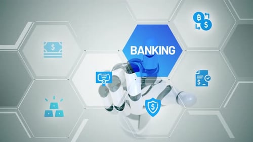 Banking touch screen animation