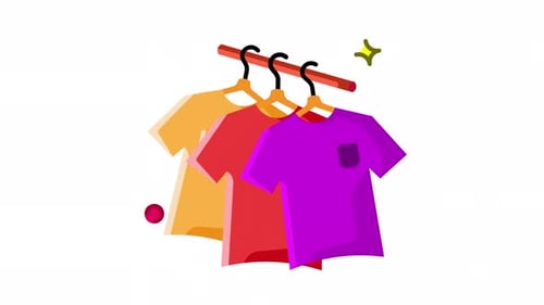Animated T-Shirts on Hangers for Fashion Sales