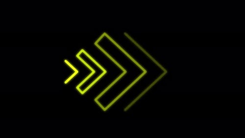 Pulsing Neon Chevron Arrow Animation
