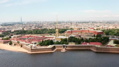 Aerial Views of Saint Petersburg's Fortress and the Surrounding Areas