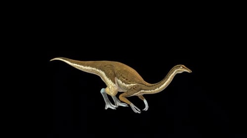 Realistic Brown Dinosaur Running Animation