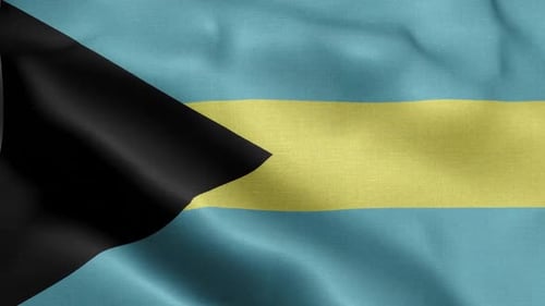 The Bahamas Flag Waving Seamless Loop