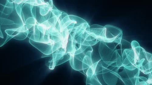 Glowing Futuristic Particle Wave Abstract Stream Animation Background