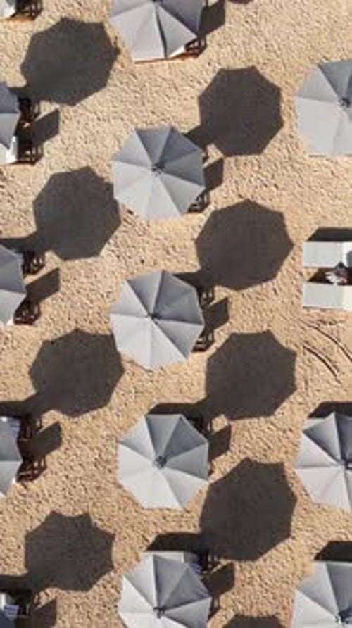 Bird's Eye View at Tropical Beach at Early Morning