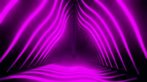 Colorful Animation Loop with Glowing Lights Background 3D