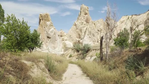 Scenic pathway in Love Valley of Goreme Historical National Park
