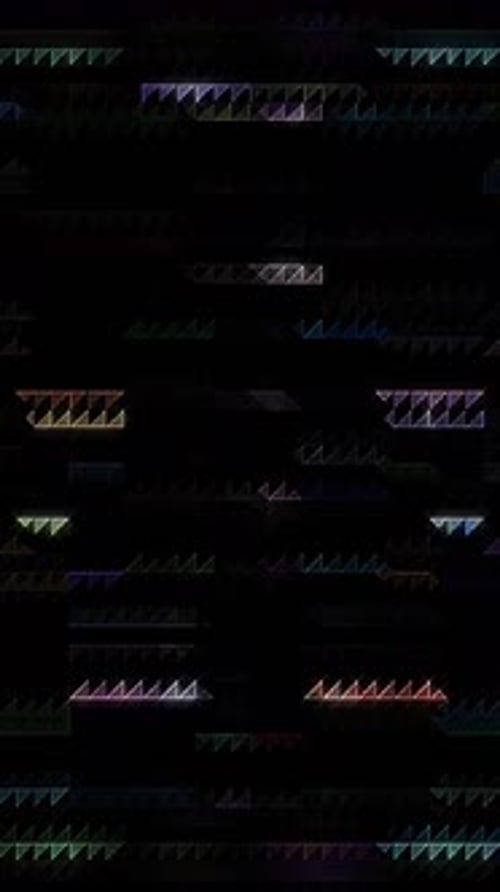 Las líneas brillantes brillantes abstractas en 3D forman una onda, colorido, fondo negro