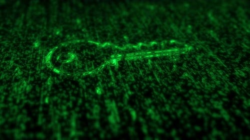 Key cyber security symbol matrix style