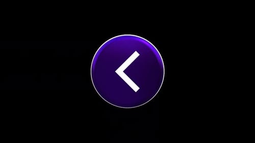 Modern 3D Left Arrow Circle Icon Animation