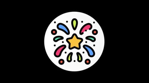 Loop-Animation mit Feuerwerkssymbol