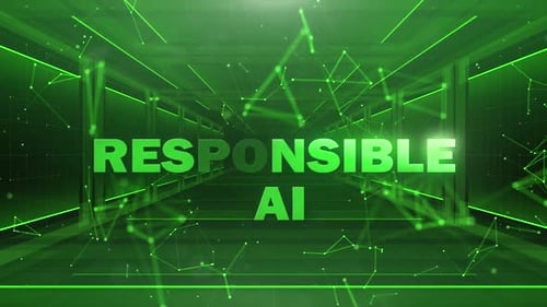 Futuristic Digital Responsible AI Text Introduction